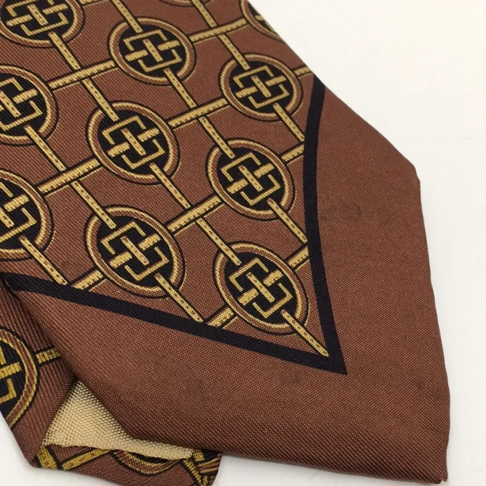 Vintage Smithsonian Institution By Prince Consort Floor Tile Silk Tie